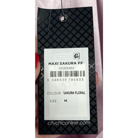 City Chic Sakura Maxi Dress Floral Wrap Hi Lo Maxi Purple NEW Plus Womens 18W - Picture 8 of 10